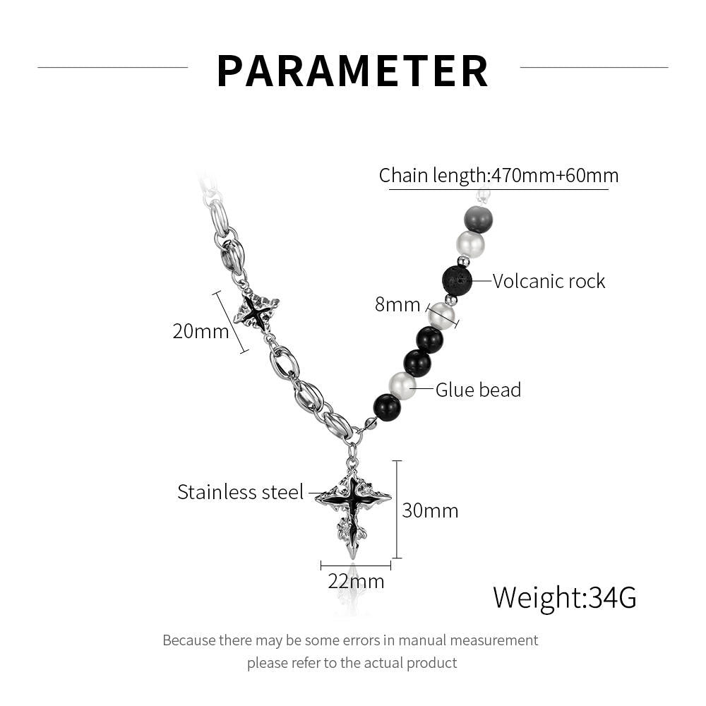 Noir Cross Necklace
