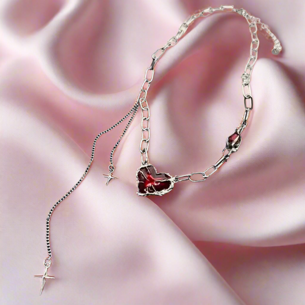 Eclipse Heart choker necklace