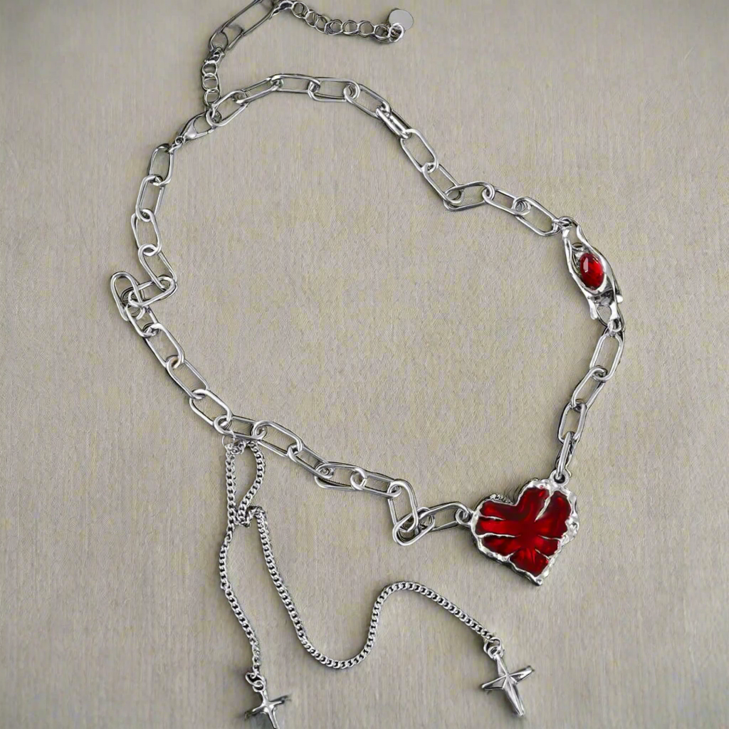Eclipse Heart choker necklace