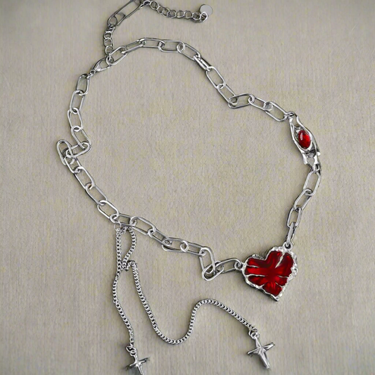Eclipse Heart choker necklace