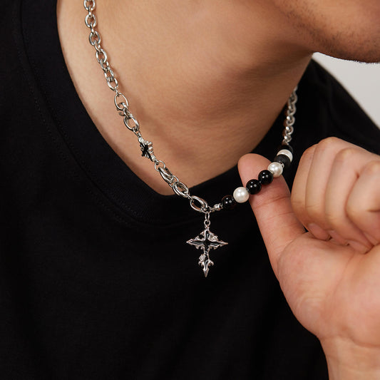 Noir Cross Necklace