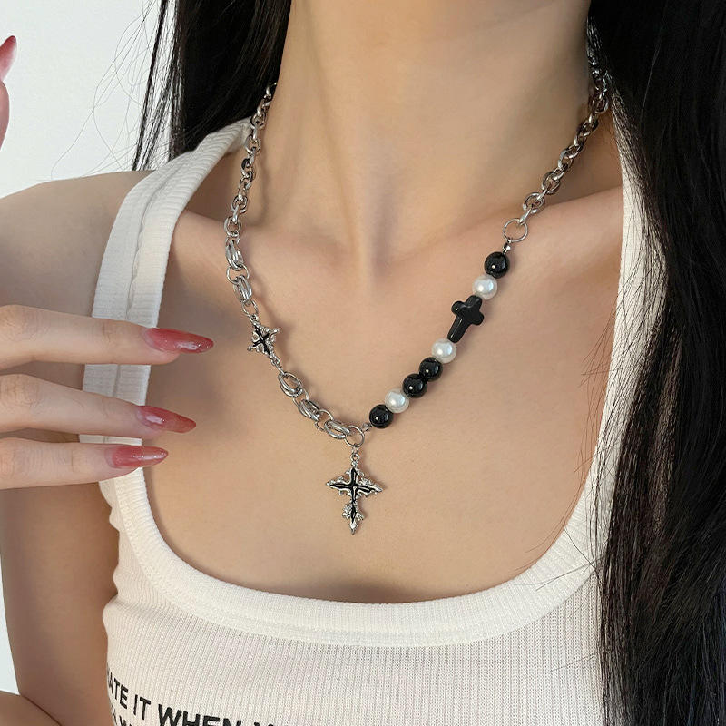 Noir Cross Necklace