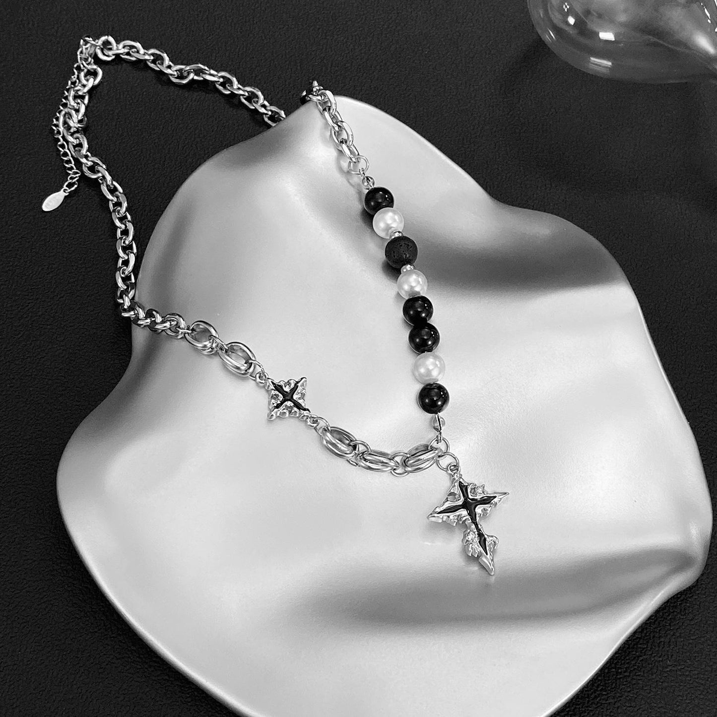 Noir Cross Necklace