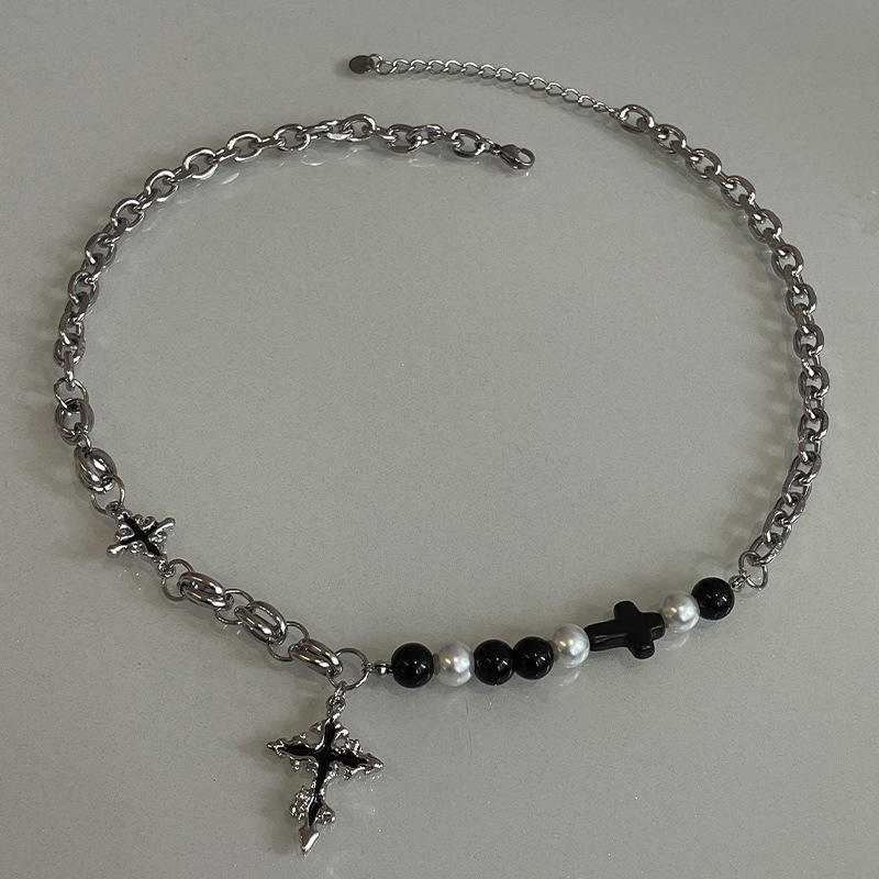 Noir Cross Necklace