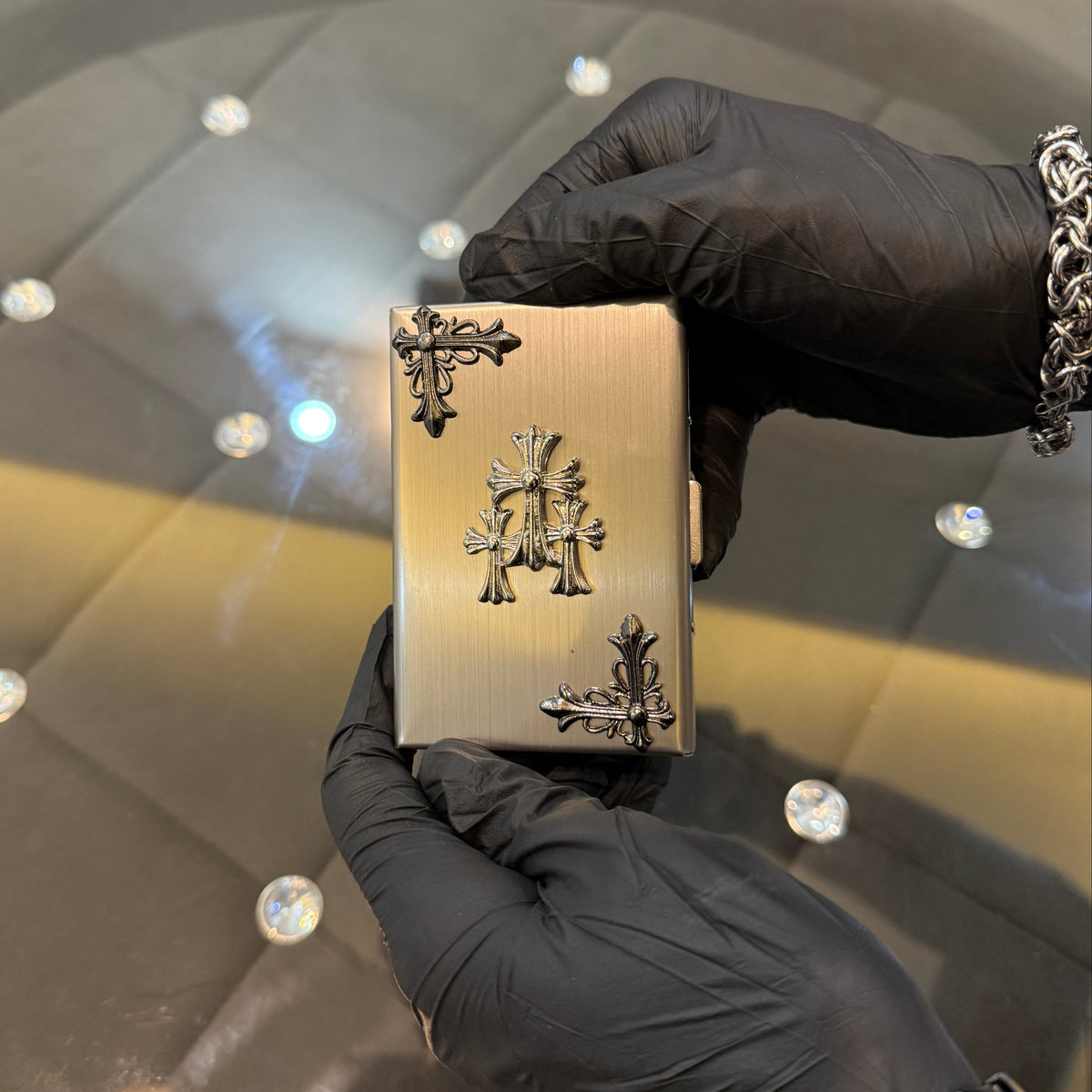 Triple Cross Metal Wallet